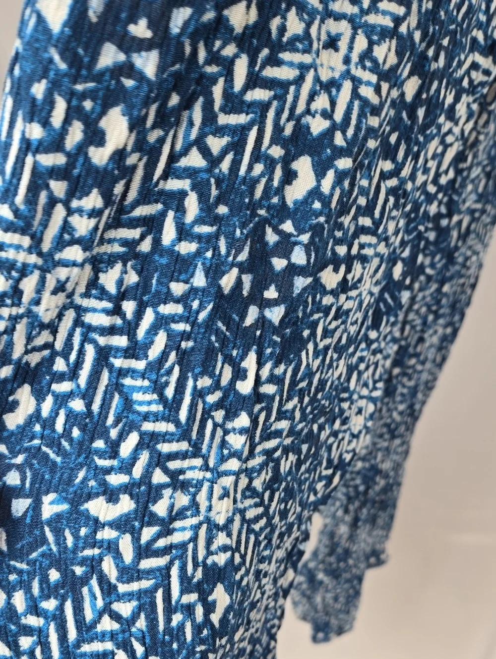 J. McLaughlin Navy and White Printed Elastic-Waist Pants Swim Collection XS